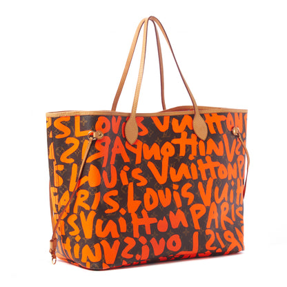 Louis Vuitton Monogram Graffiti Neverfull GM Orange 3 of 9
