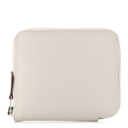 Hermes Epsom Silk'In Compact Wallet New White 1 of 8