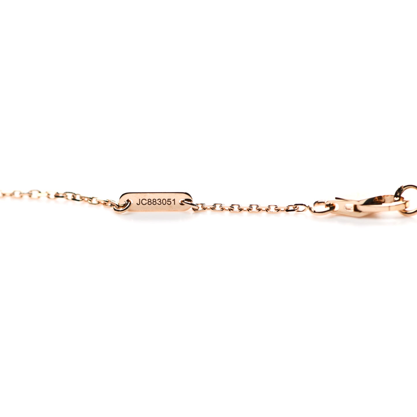 18K Rose Gold Carnelian Sweet Alhambra Pendant Necklace