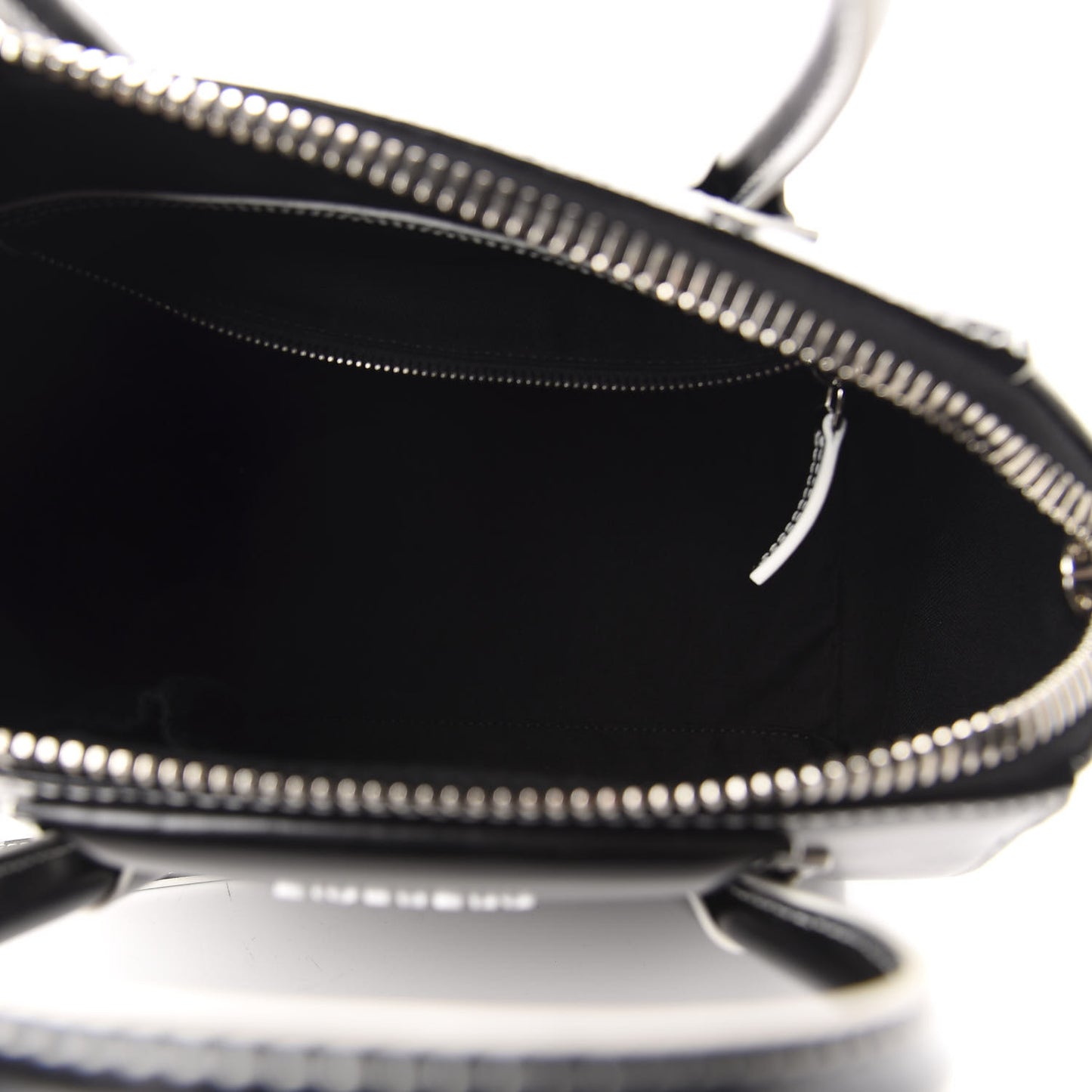 Calfskin Contrast Topstitch Small Antigona Black White