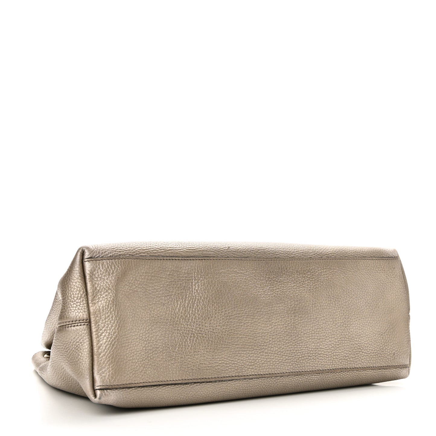 Metallic Pebbled Calfskin Medium Soho Chain Shoulder Bag Sasso