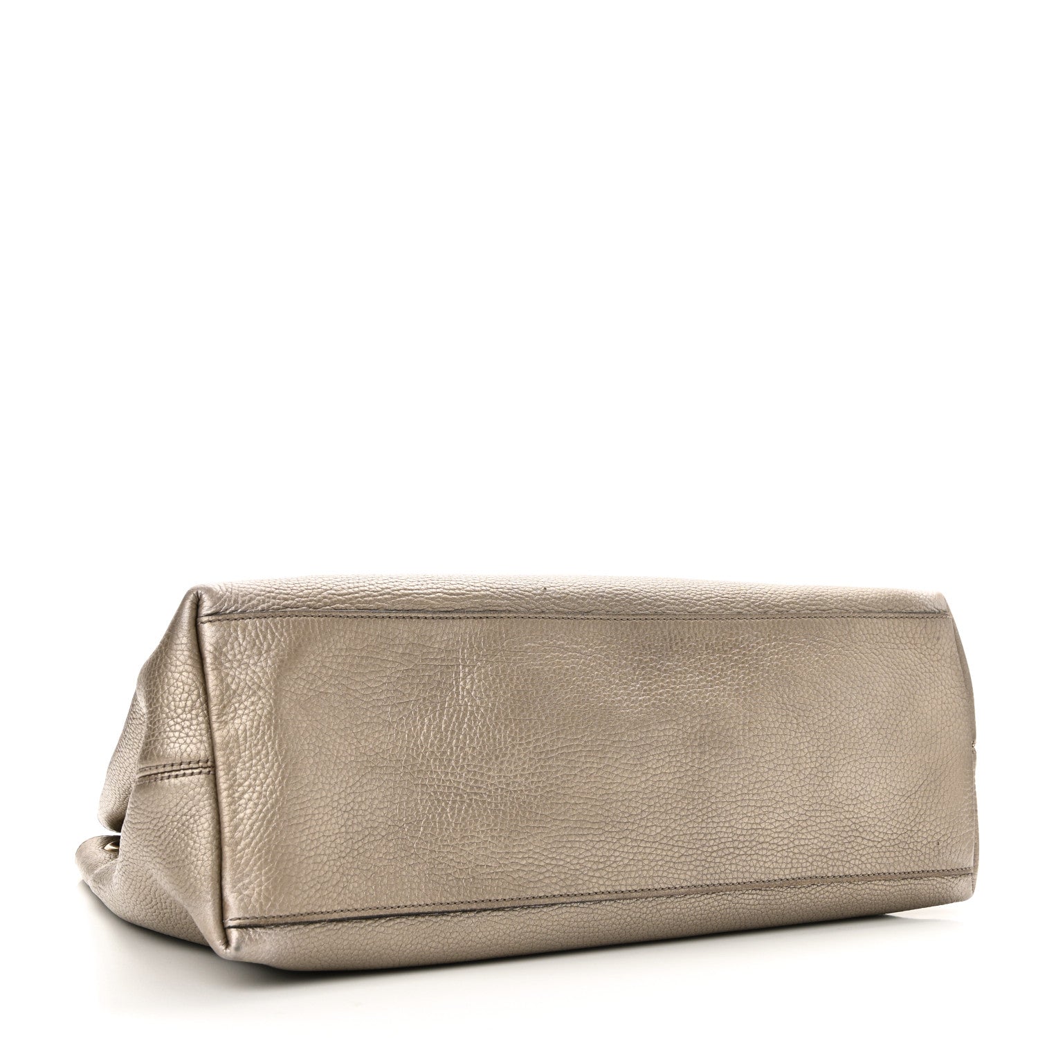 Gucci Metallic Pebbled Calfskin Medium Soho Chain Shoulder Bag Sasso 4 of 10