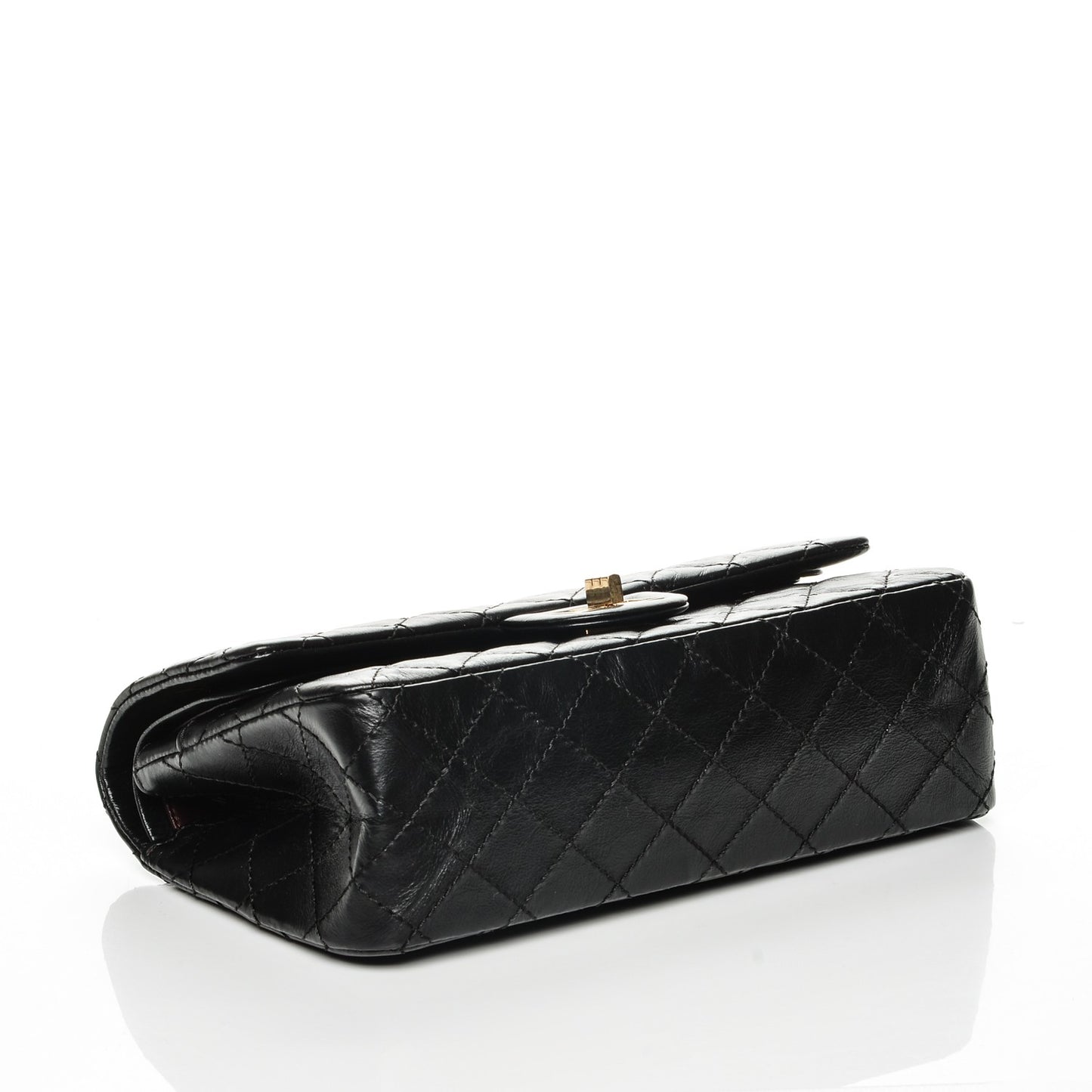 Aged Calfskin Quilted 2.55 Reissue 225 Flap Black
