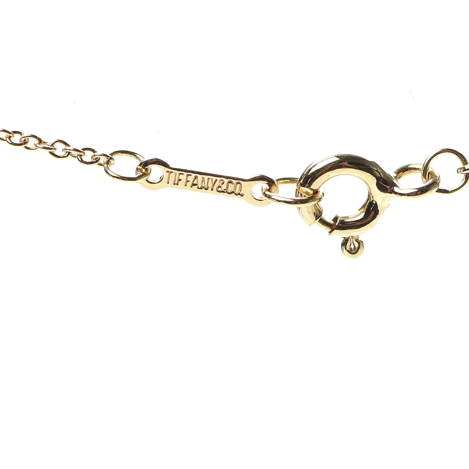 Tiffany 18K Yellow Gold Diamond .08ct Elsa Peretti Diamonds by the Yard Pendant Necklace 6 of 6