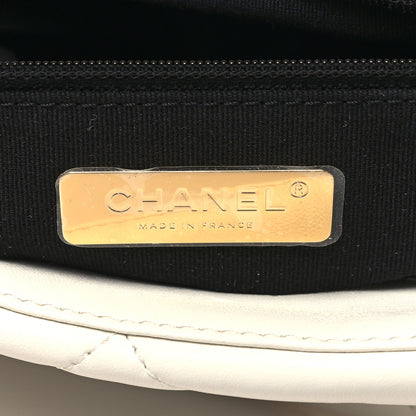 Chanel Lambskin Quilted Large Chanel 19 Flap White 6 of 11