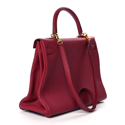 Hermes Togo Kelly Retourne 35 Rubis 3 of 12
