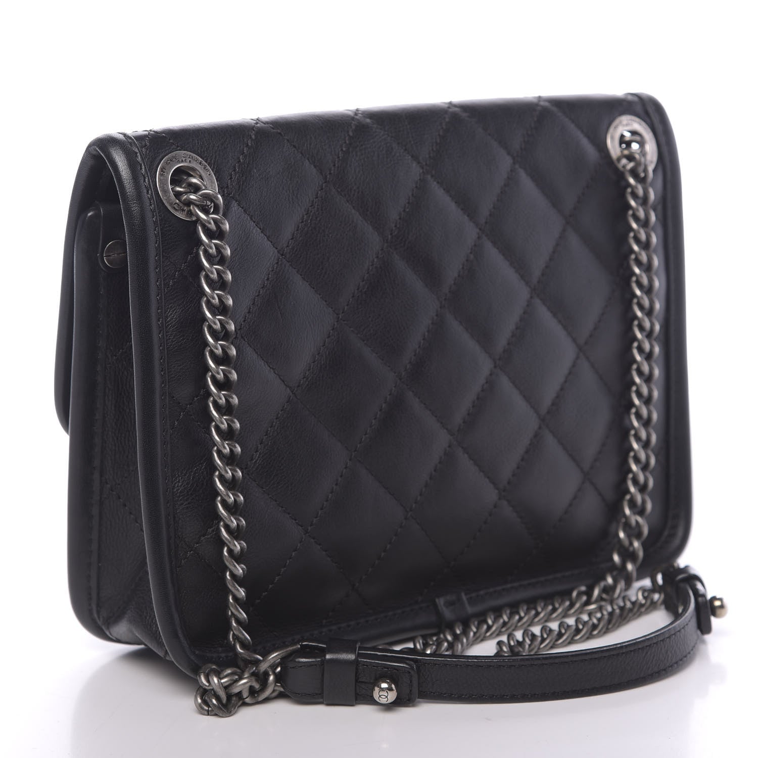 Chanel Calfskin Quilted Mini French Riviera Flap Black 3 of 11