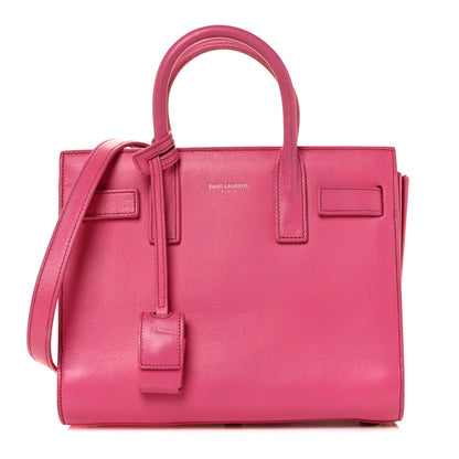 Saint Laurent Calfskin Nano Sac De Jour Lipstick Fuchsia 1 of 11