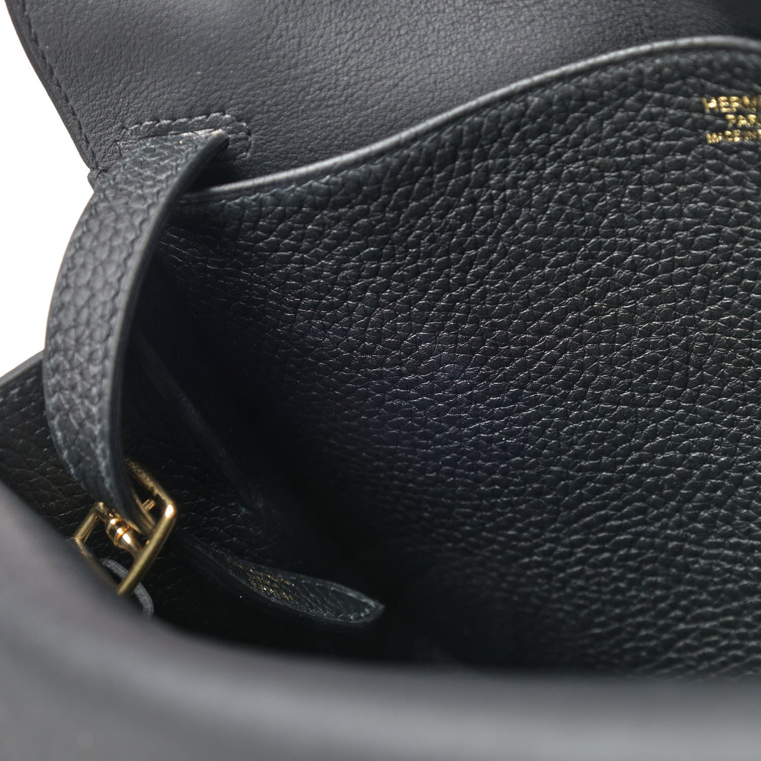 Hermes Taurillon Clemence Halzan 25 Black 6 of 7