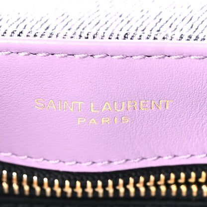 Saint Laurent Denim Y Quilted Monogram Toy Loulou Crossbody Bag Bleached Lilac 7 of 10