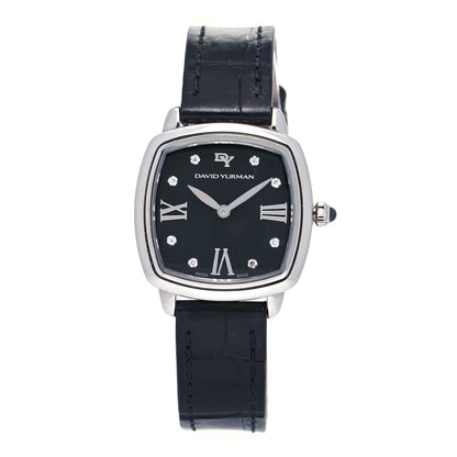 David Yurman Stainless Steel Alligator Diamond 27mm Albion Quartz Watch Black 1 of 5