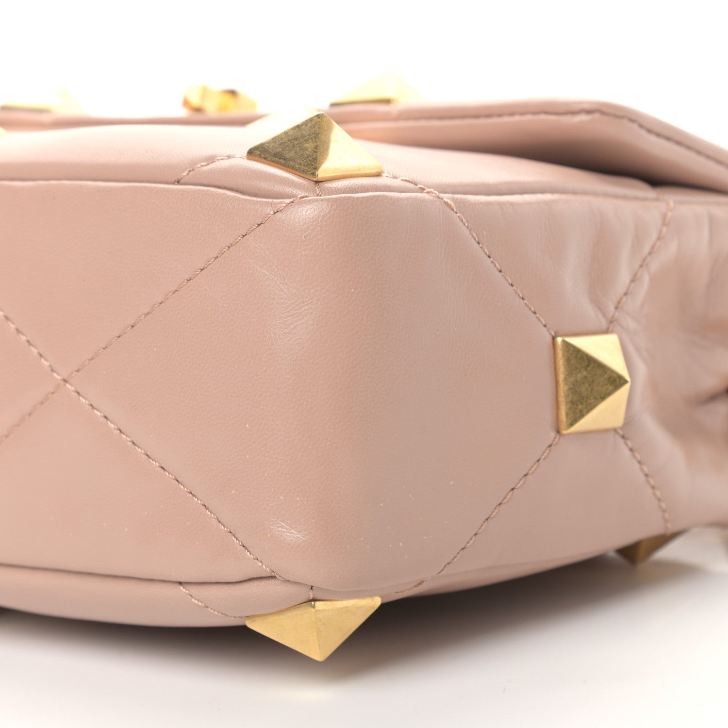 Valentino Garavani Nappa Medium Roman Stud Shoulder Bag Rose Cannelle 8 of 12