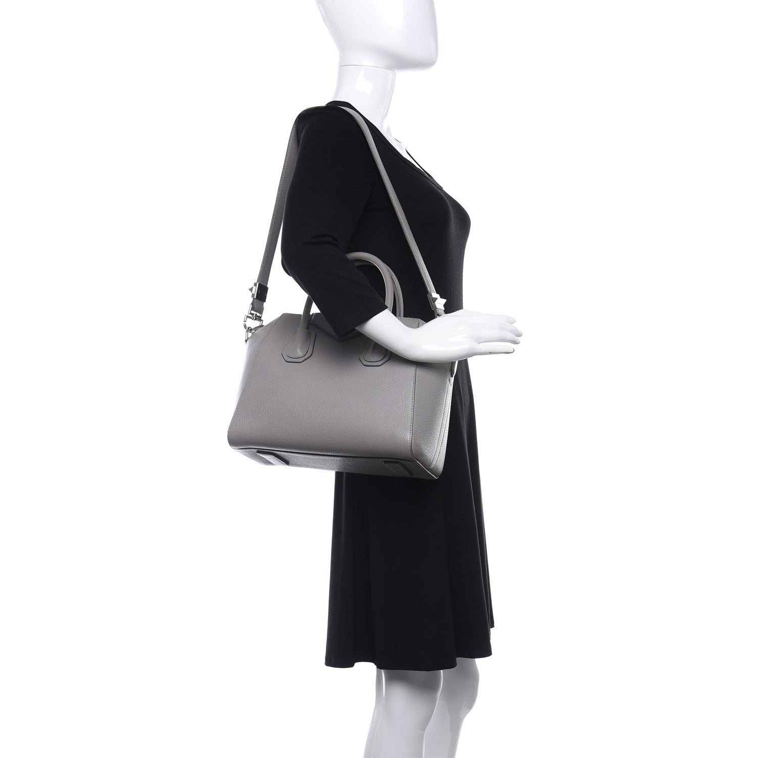 Givenchy Sugar Goatskin Small Antigona Pearl Grey 2 of 12