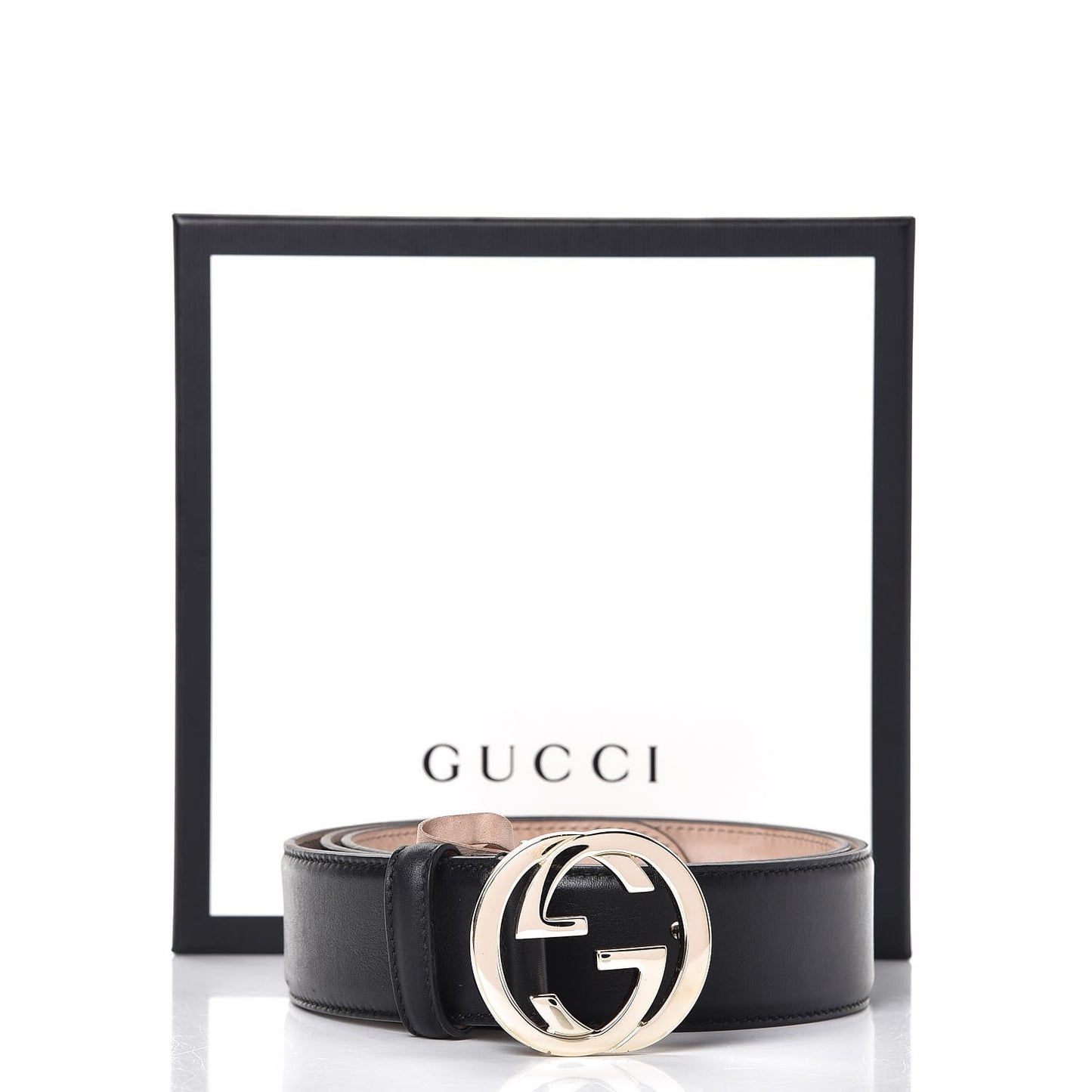 Calfskin Interlocking G 37mm Belt 90 36 Black