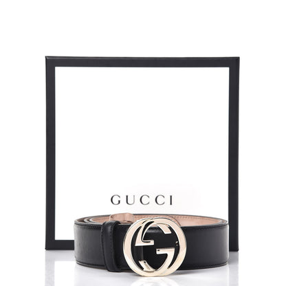 Gucci Calfskin Interlocking G 37mm Belt 90 36 Black 8 of 8