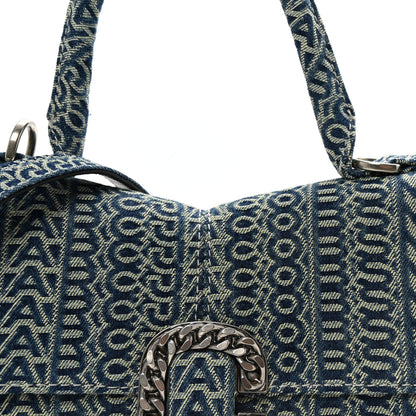 Marc Jacobs Sun Faded Denim Monogram The St Marc Mini Top Handle Bag Blue 8 of 10