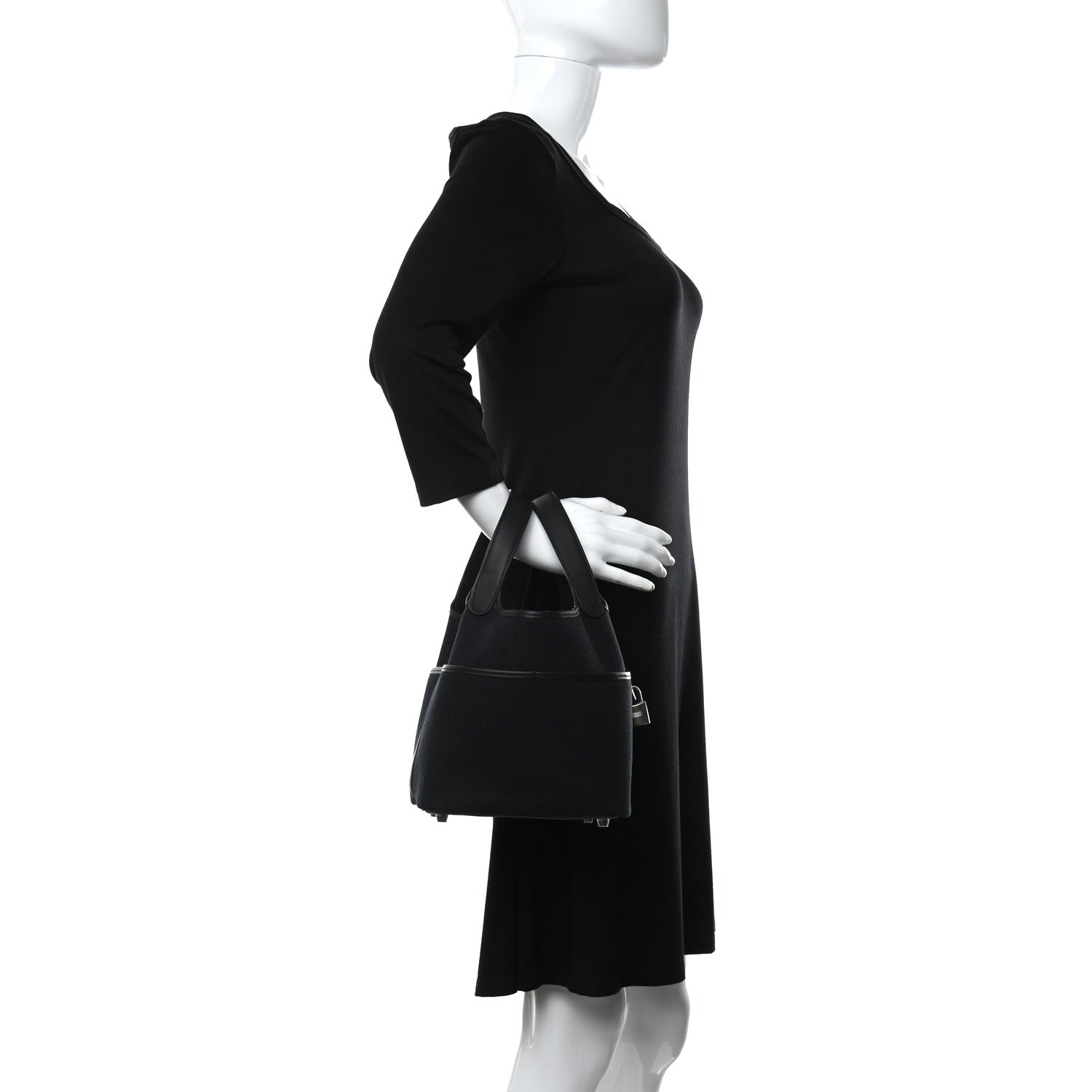 Hermes Toile Goeland Swift Cargo Picotin Lock 18 Black 2 of 10