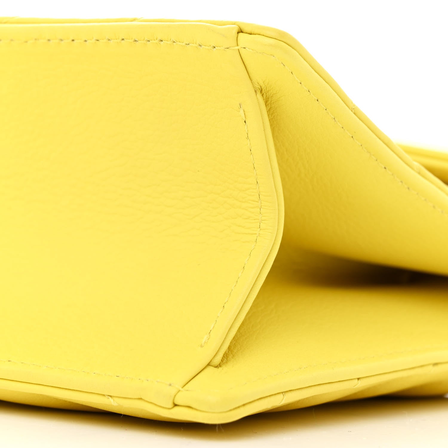 Chanel Calfskin Quilted Chevron Small Envelope Flap Yellow 10 of 12