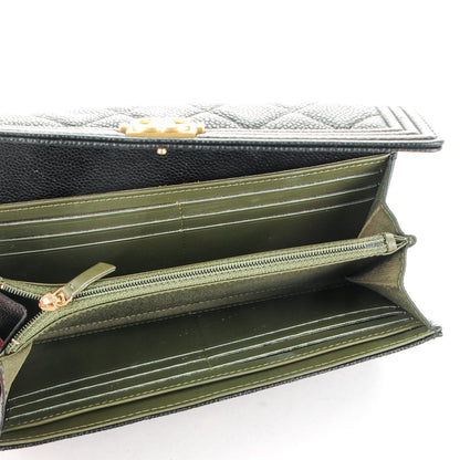 Chanel Caviar Quilted Boy Flap Wallet Black 5 of 8