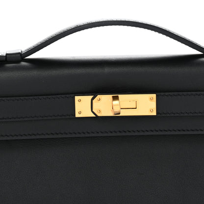 Hermes Swift Kelly Cut Clutch Pochette Black 11 of 12