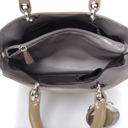 Christian Dior Patent Cannage Medium Granville Tote Beige 5 of 29