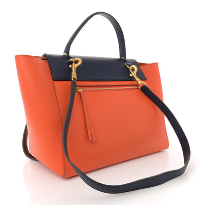 Celine Smooth Calfskin Mini Tri-Color Belt Bag Orange 3 of 13