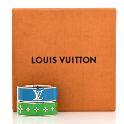 Louis Vuitton Metal Ceramic Ring Set M 62 10 Blue Green 7 of 7