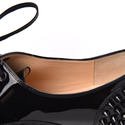 Christian Louboutin Patent Spike Freddy Flats 37.5 Black 10 of 12