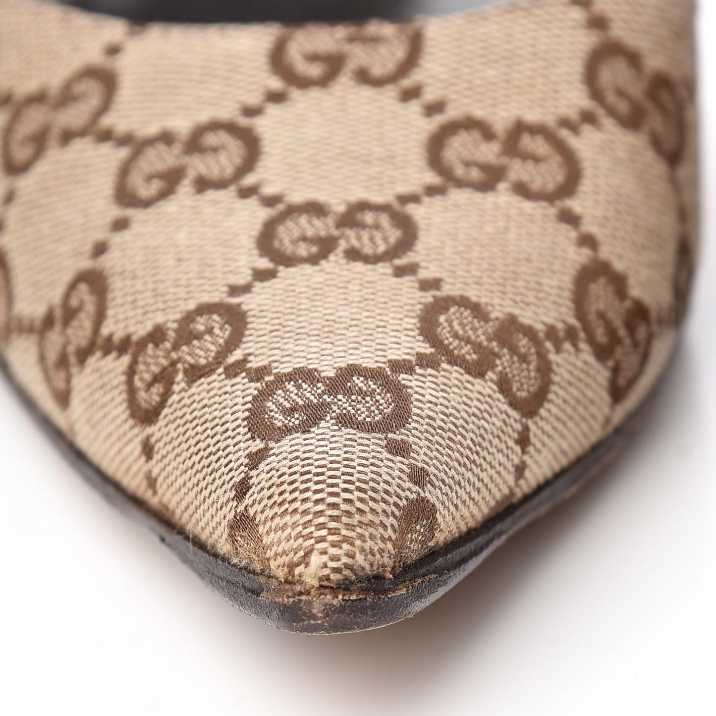 Monogram Malaga Kid Pumps 7 Biege Ebony Cocoa