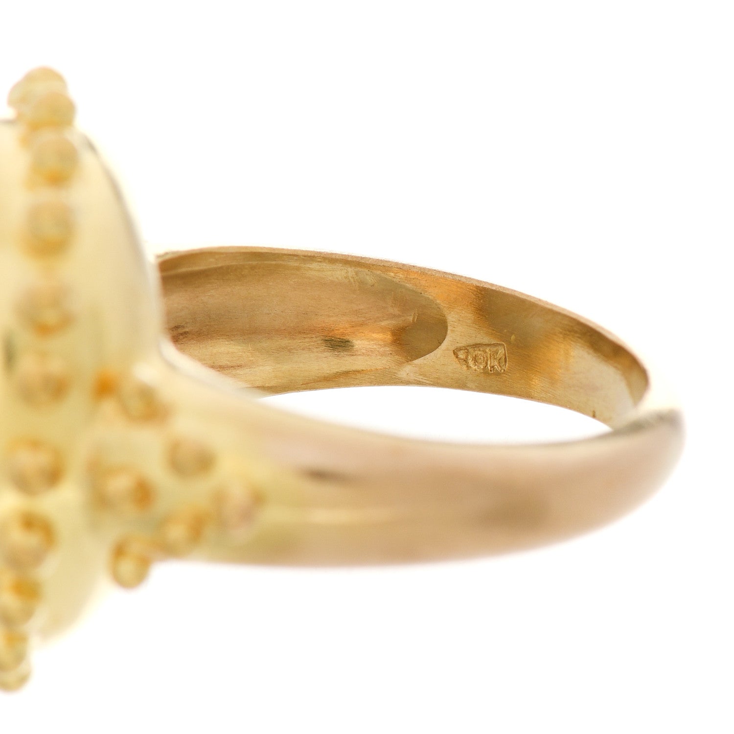 Elizabeth Locke 19K Yellow Gold Venetian Glass Intaglio Grecian Water Carrier Ring Blue 58 8.25 4 of 5