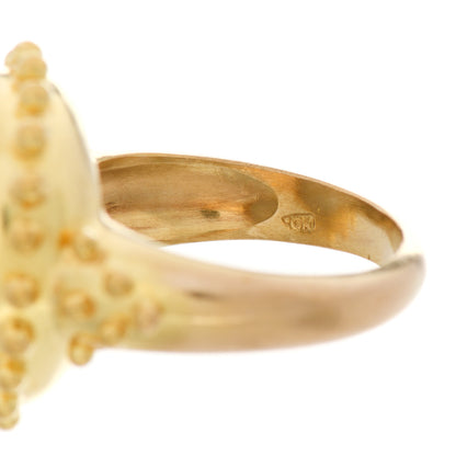 Elizabeth Locke 19K Yellow Gold Venetian Glass Intaglio Grecian Water Carrier Ring Blue 58 8.25 4 of 5