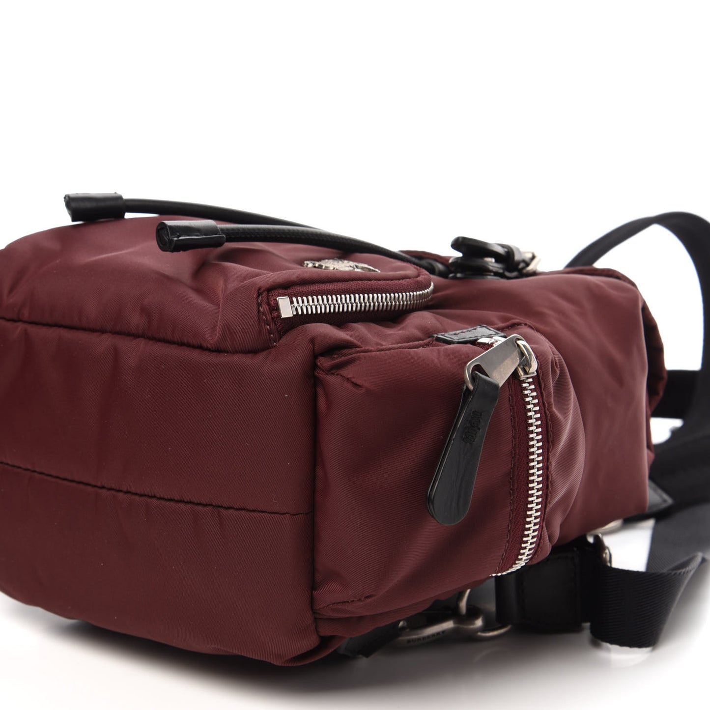 Nylon Small Rucksack Backpack Burgundy