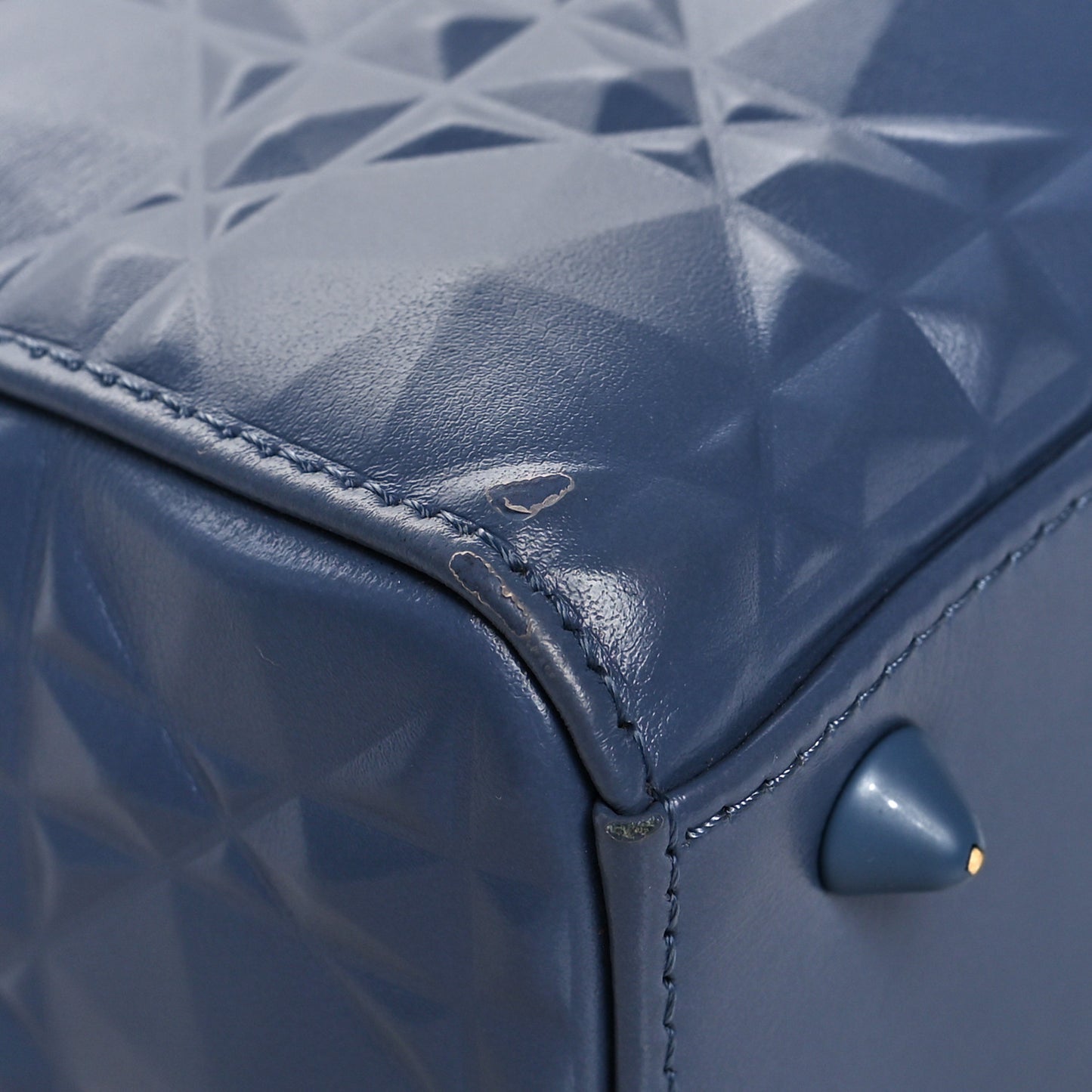 Calfskin Cannage Diamond Small My ABCDior Blue