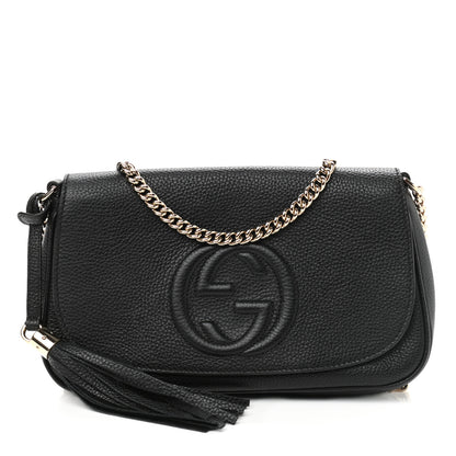 Gucci Pebbled Calfskin Medium Soho Flap Crossbody Black 1 of 10