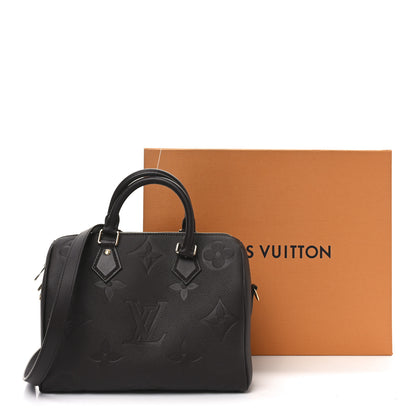 Louis Vuitton Empreinte Monogram Giant Speedy Bandouliere 25 Chocolate 10 of 10
