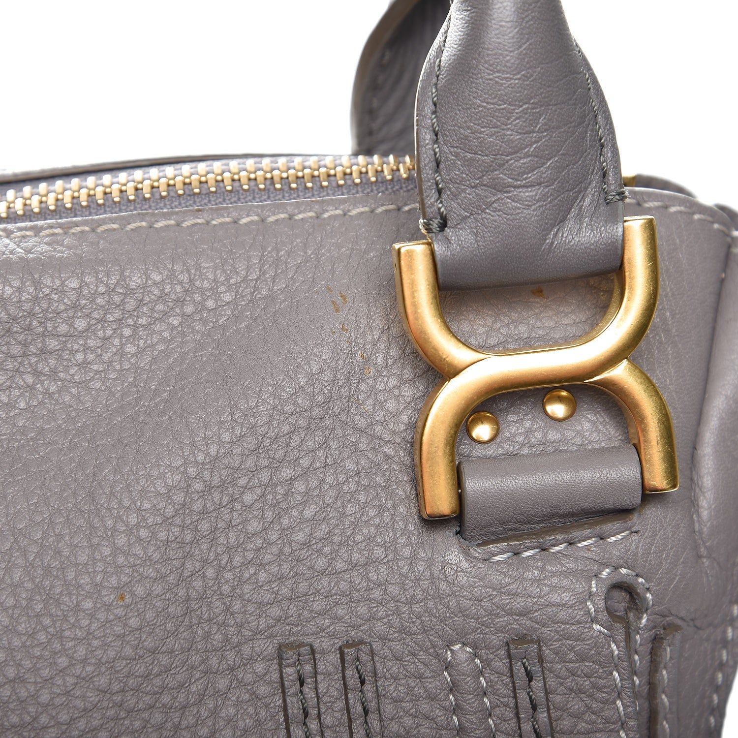 Chloe Calfskin Medium Marcie Satchel Cashmere Grey 10 of 14
