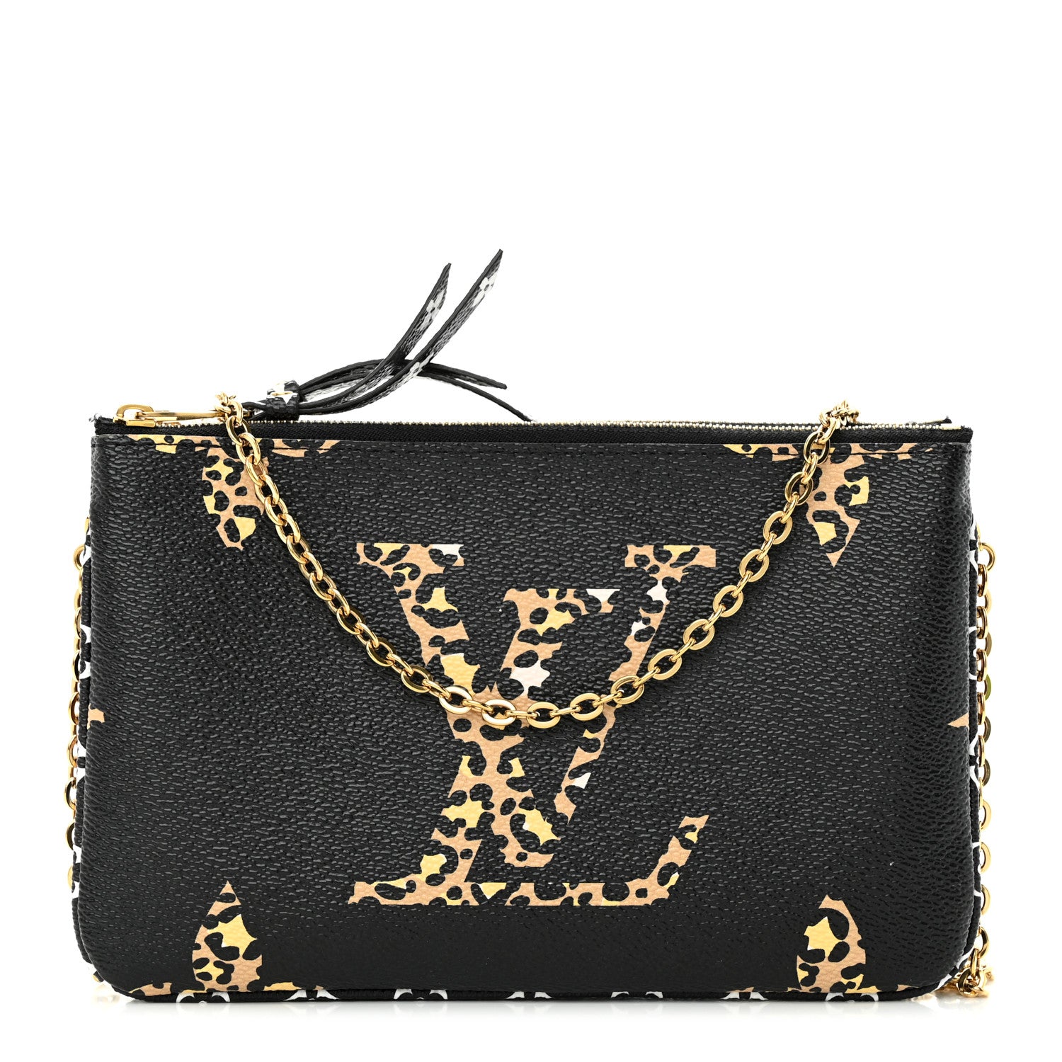 Louis Vuitton Monogram Giant Jungle Pochette Double Zip Black 1 of 9