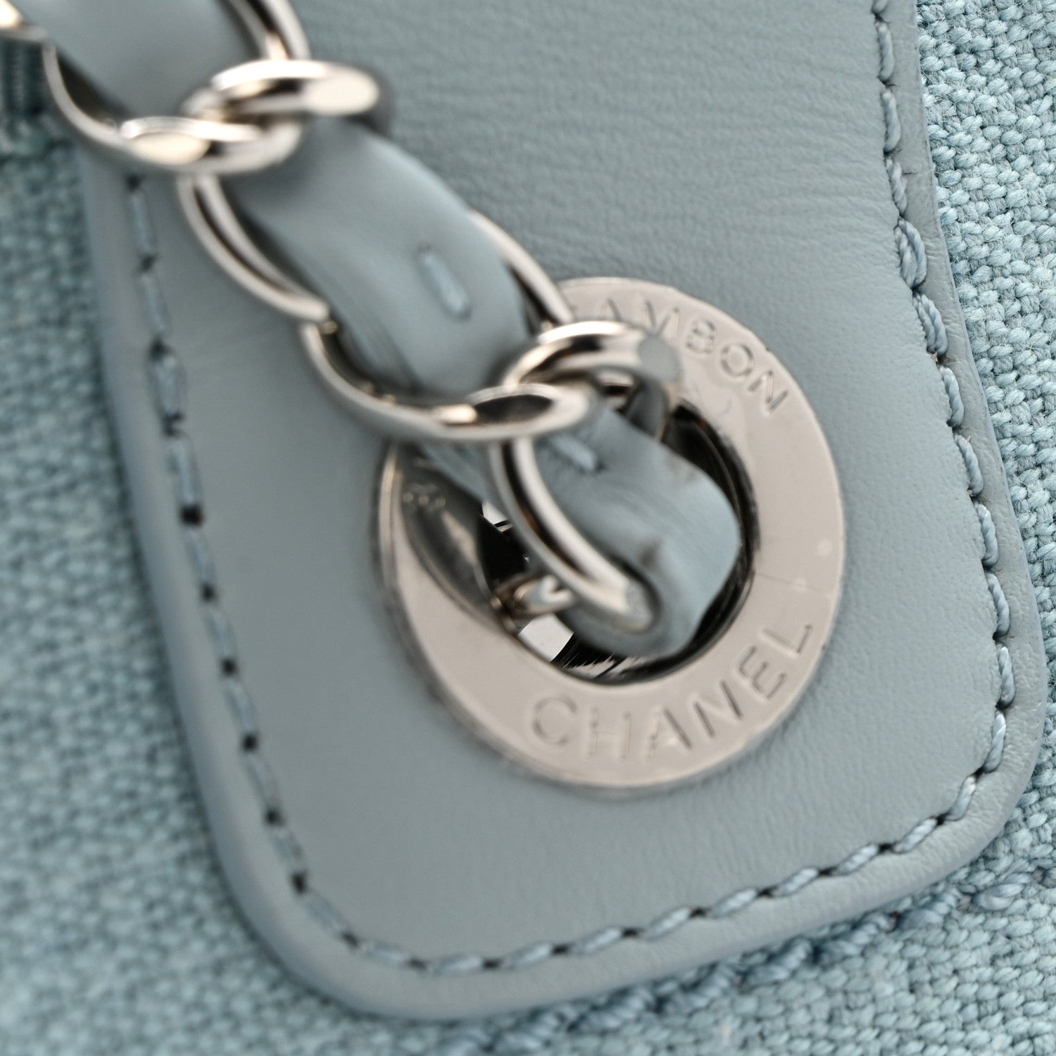 Chanel Mixed Fibers Small Deauville Tote Light Blue 13 of 16