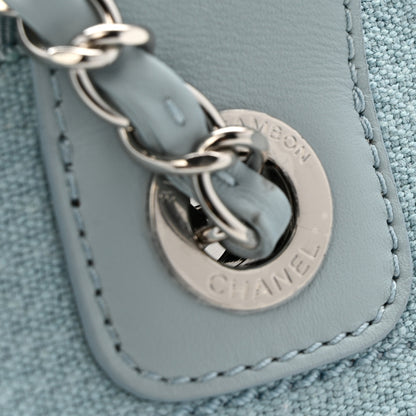 Chanel Mixed Fibers Small Deauville Tote Light Blue 13 of 16