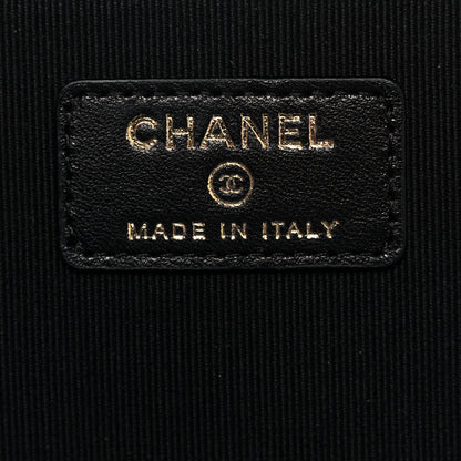 Chanel Lambskin Quilted Small Top Handle Vanity Case With Chain Black 6 of 11