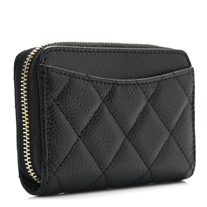 Chanel Caviar Quilted Classic Zipped Coin Purse Black 3 of 6
