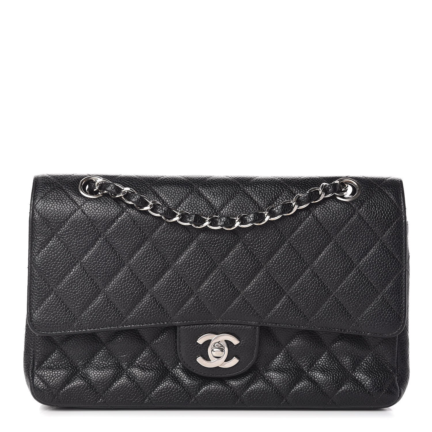 Chanel Caviar Quilted Medium Double Flap Black 1 of 25