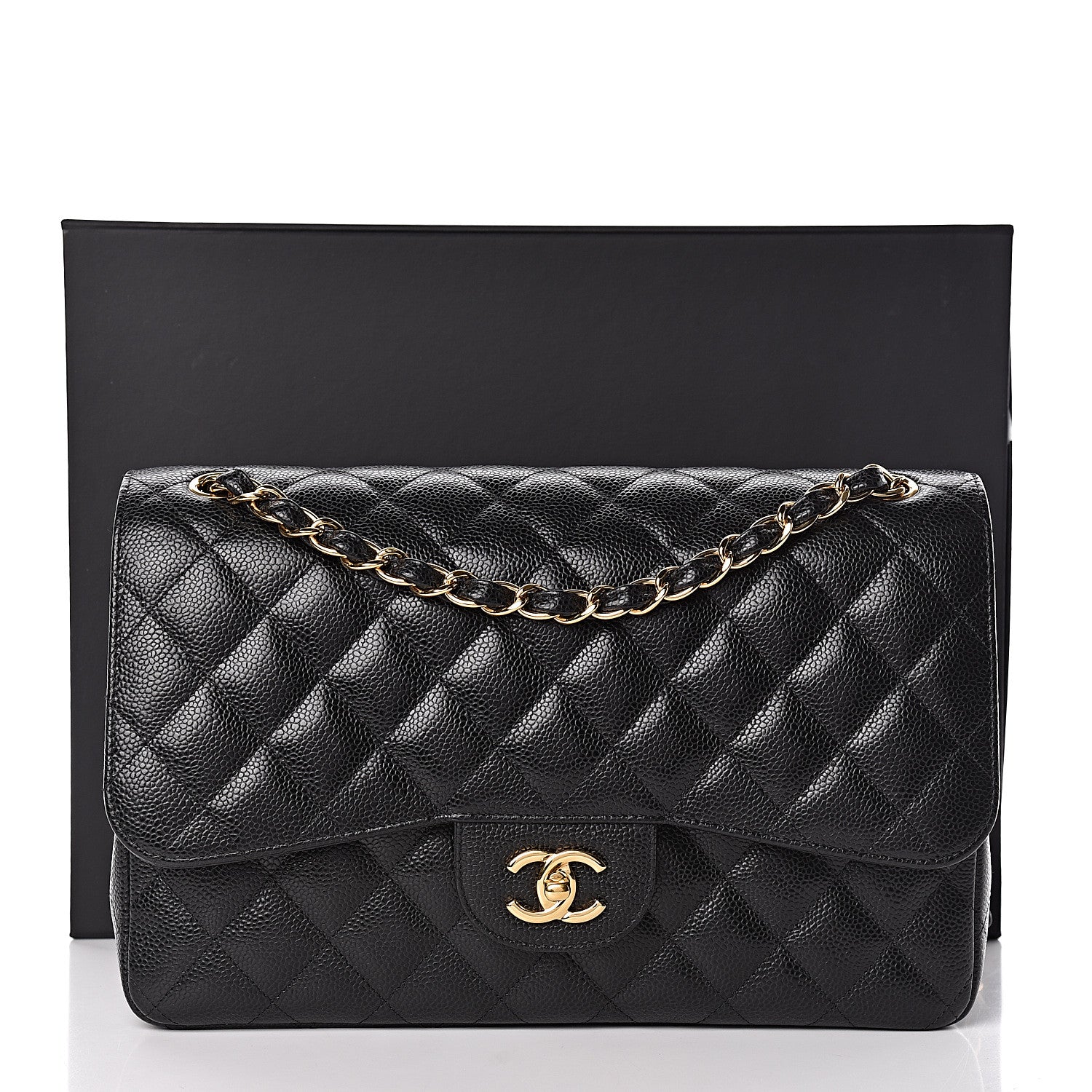 Chanel Caviar Quilted Jumbo Double Flap Black 11 of 11