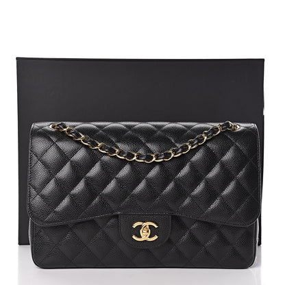 Chanel Caviar Quilted Jumbo Double Flap Black 11 of 11