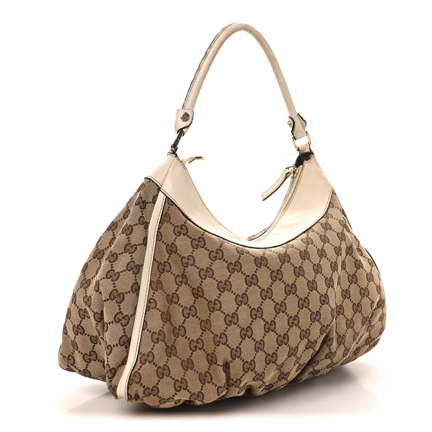 Gucci Monogram Large D Gold Hobo Off White 2 of 12