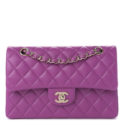 Chanel Lambskin Quilted Small Double Flap Purple 1 of 12