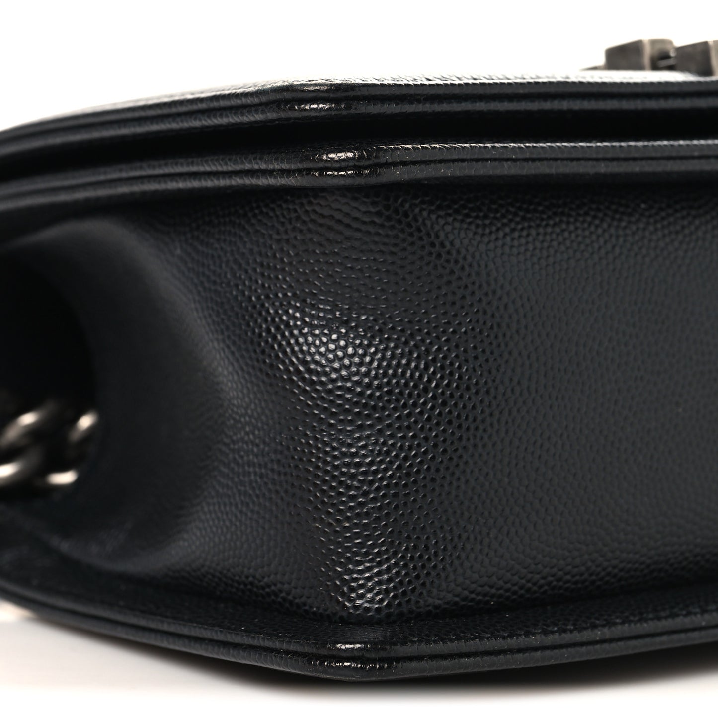 Caviar Quilted Small Boy Flap Black