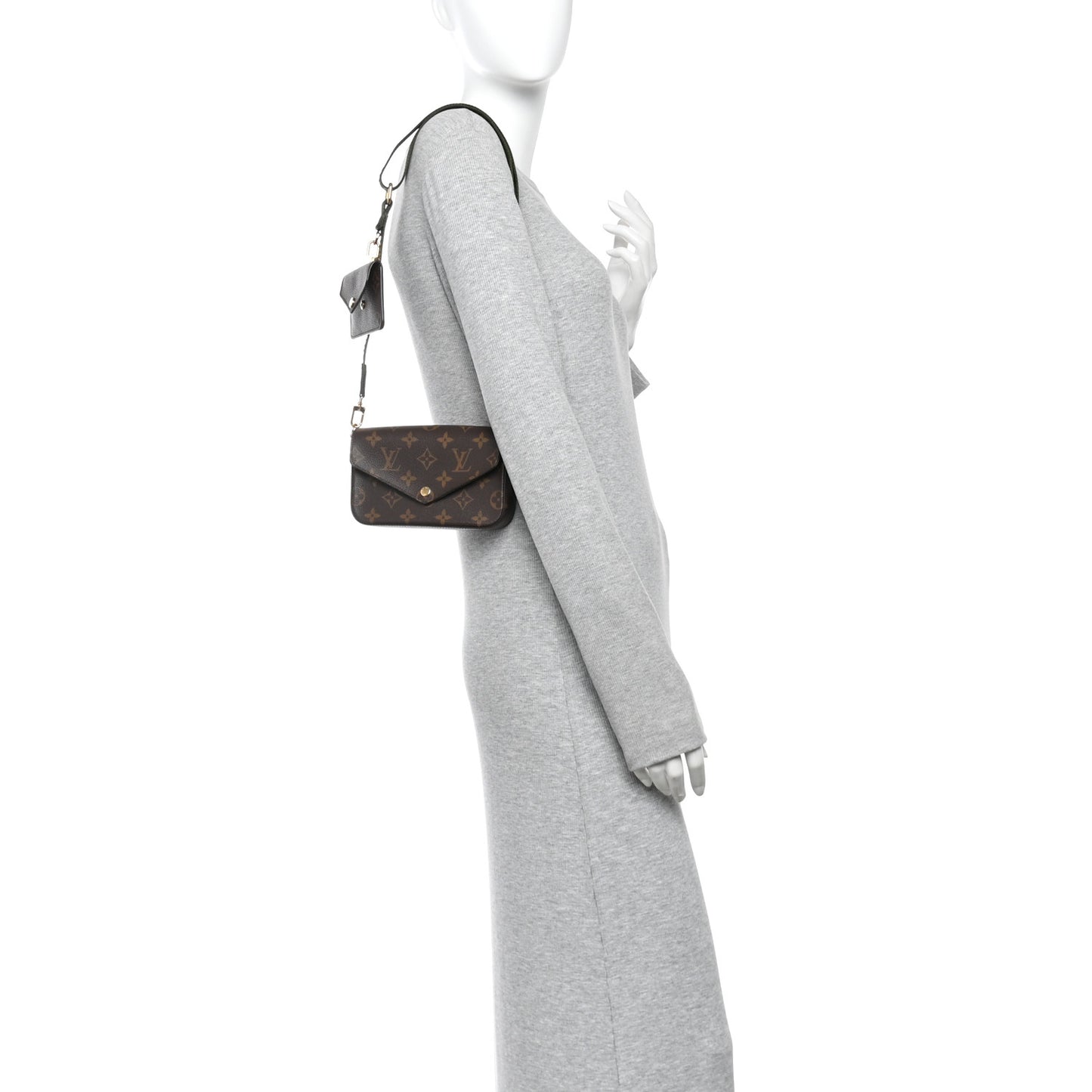 Monogram Felicie Strap & Go Kaki