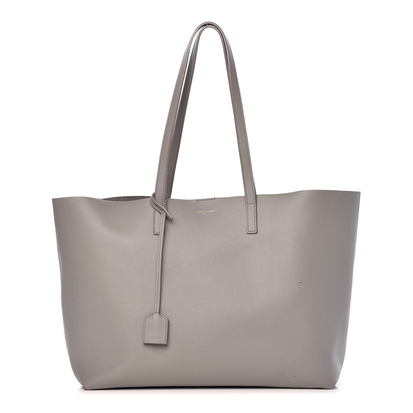 Calfskin Large Shopping Tote Oyster Gray