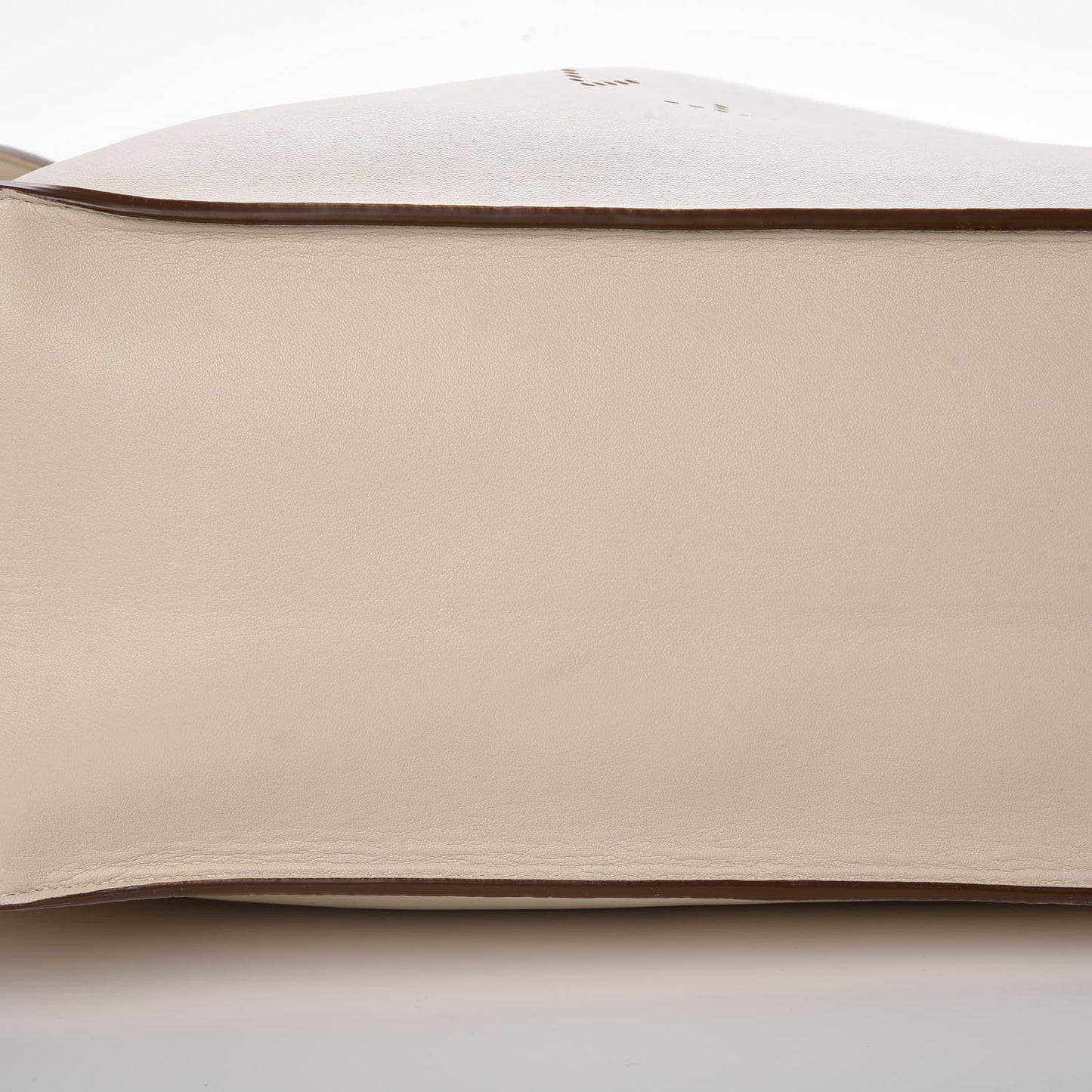 Eco Alter Nappa East West Perforated Tote White